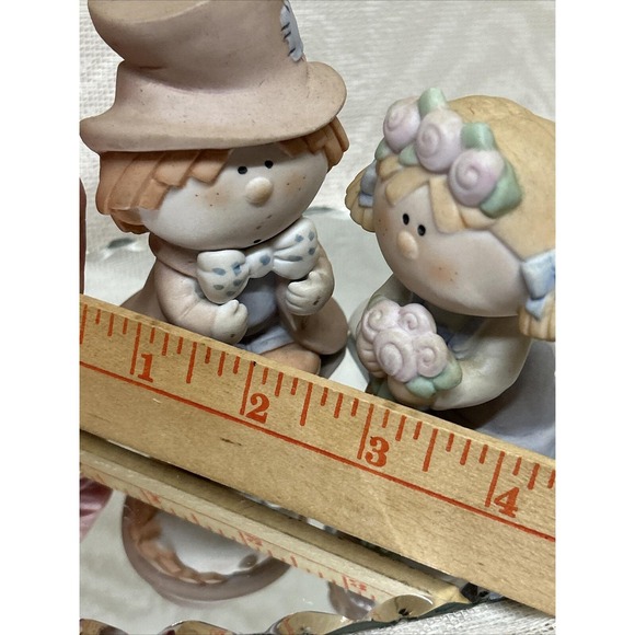 Bumpkins Bisque Porcelain Bride & Groom Figurines Fabrizio George Cake Toppers - Picture 10 of 10